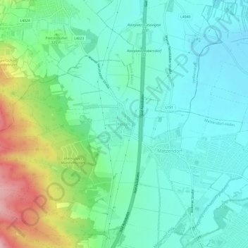 Hölles地形图、海拔、地势