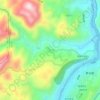 上坪村地形图、海拔、地势