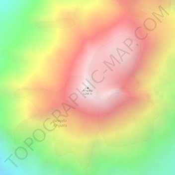 Ampato地形图、海拔、地势