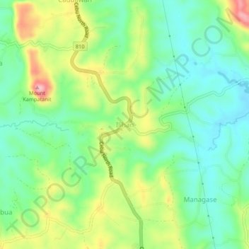 Ilihan地形图、海拔、地势