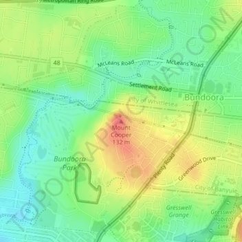 Mount Cooper地形图、海拔、地势