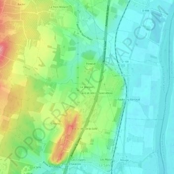 Le Murgier地形图、海拔、地势