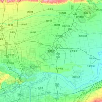 高陵区地形图、海拔、地势