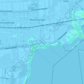 Broekerhaven地形图、海拔、地势