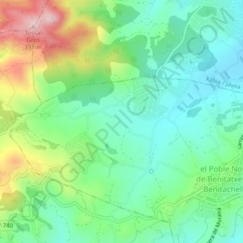 Coma Breco地形图、海拔、地势