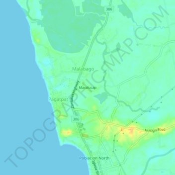 Maralucap地形图、海拔、地势