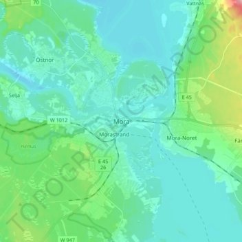 Mora地形图、海拔、地势