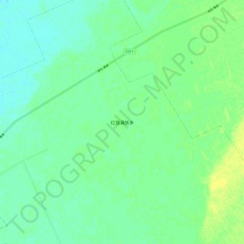 红旗满族乡地形图、海拔、地势