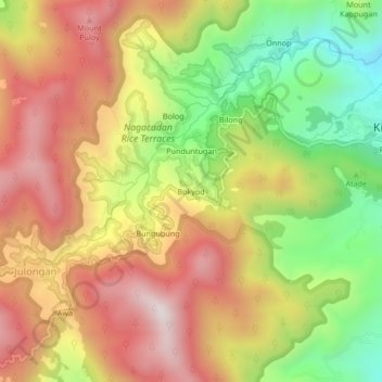 Bokyod地形图、海拔、地势