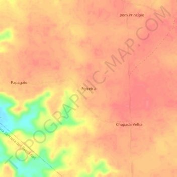 Ferreira地形图、海拔、地势