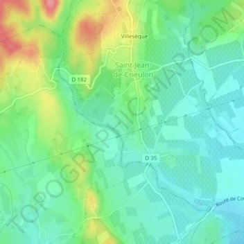 Recoude地形图、海拔、地势