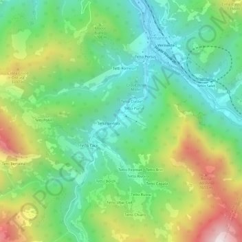 Tetto Garaud地形图、海拔、地势