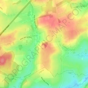 Bois du Quartier地形图、海拔、地势