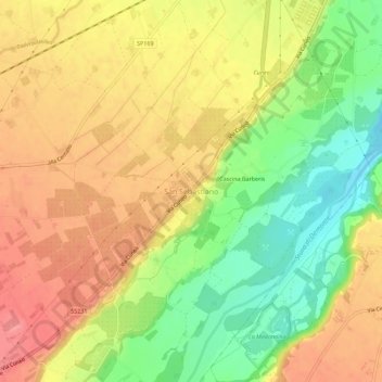 San Sebastiano地形图、海拔、地势