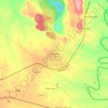 Hutugdag地形图、海拔、地势