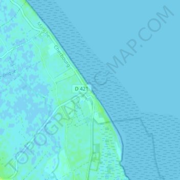 Utah-Beach地形图、海拔、地势