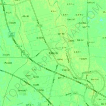 南蔡村镇地形图、海拔、地势