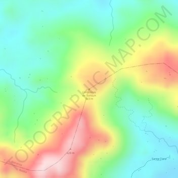 Cordilleras de Sunsun地形图、海拔、地势