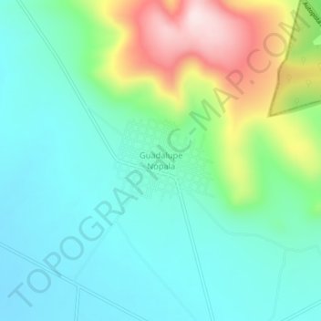Guadalupe Nopala地形图、海拔、地势