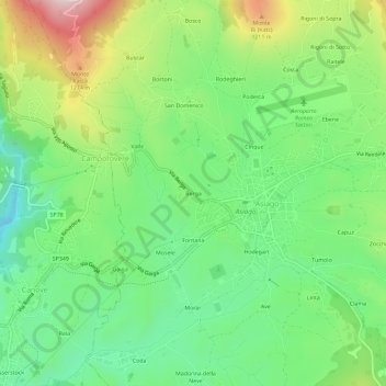 Berga地形图、海拔、地势
