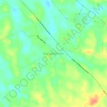 Sungai Bertam地形图、海拔、地势