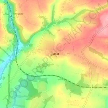 Spittal地形图、海拔、地势