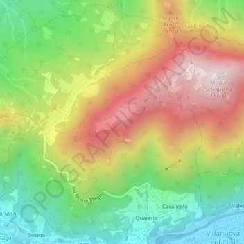 Selvapiana地形图、海拔、地势