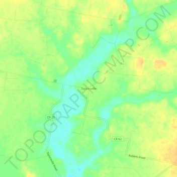 Taylorsville地形图、海拔、地势
