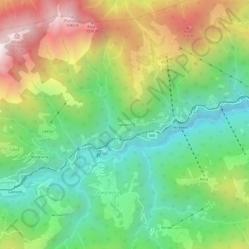 Verdasio地形图、海拔、地势