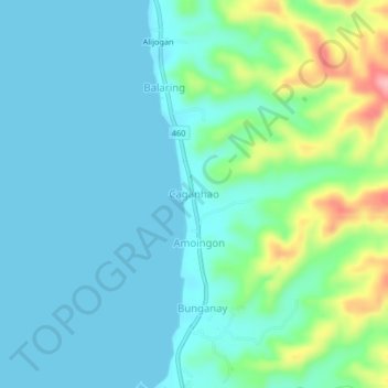 Caganhao地形图、海拔、地势