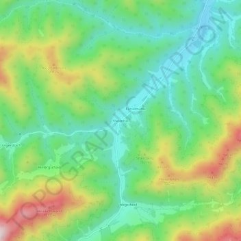 Klostertal地形图、海拔、地势