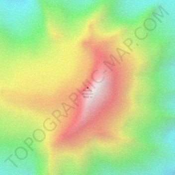 Mount Redoubt地形图、海拔、地势
