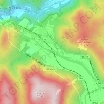 marmore地形图、海拔、地势