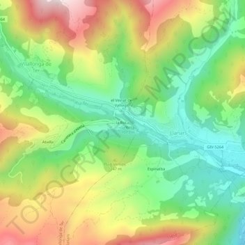 la Roca地形图、海拔、地势