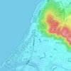 莊尾地形图、海拔、地势