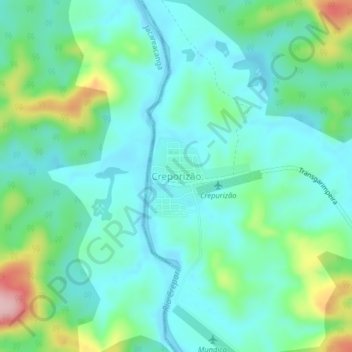 Creporizão地形图、海拔、地势