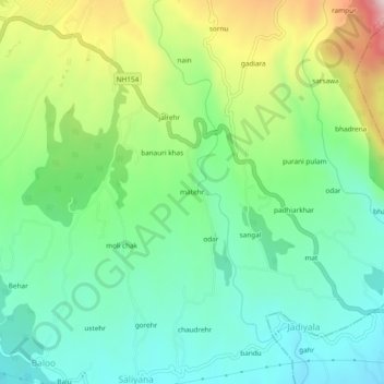 matehr地形图、海拔、地势