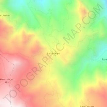 Barro Negro地形图、海拔、地势