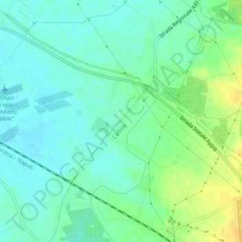 Campo Felice地形图、海拔、地势