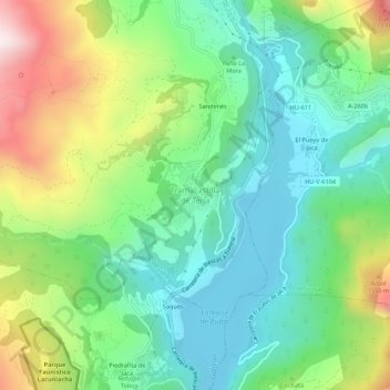Tramacastilla de Tena地形图、海拔、地势
