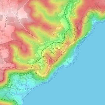 Bulgo地形图、海拔、地势