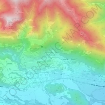 Cornaletto Soprano地形图、海拔、地势