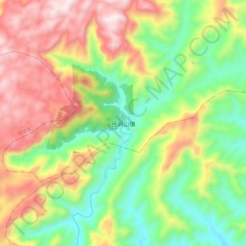 吕洞山镇地形图、海拔、地势