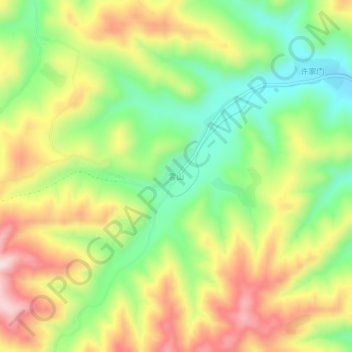 雪山地形图、海拔、地势