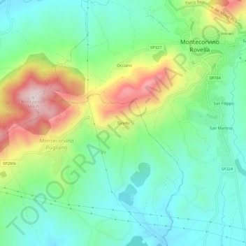 Torello地形图、海拔、地势