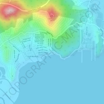 Aplaya Del Subic地形图、海拔、地势