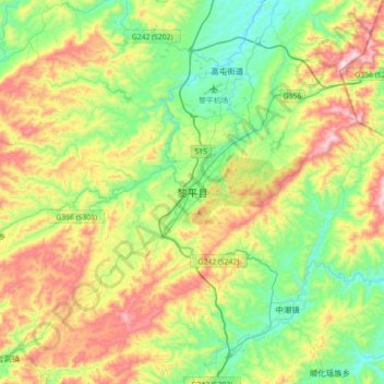 黎平县地形图、海拔、地势