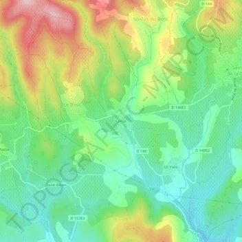 Loiras地形图、海拔、地势