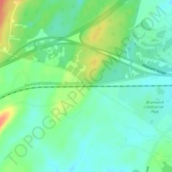 Deep Cut地形图、海拔、地势