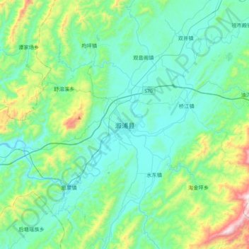 溆浦县地形图、海拔、地势
